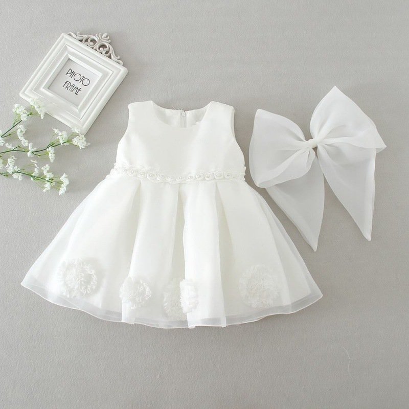 Princess Dress Children's Princess Dress Tutu Skirt One-year-old Baby Baby Girl Dress Flower Girl - Image 3